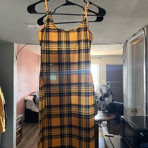 Yellow plaid Dress